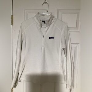 Patagonia White Fleece Zip-Up